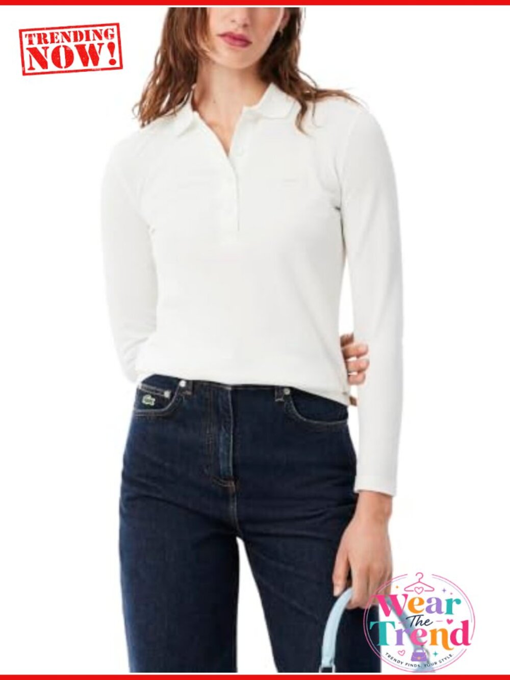 Slim Fit Stretch Petit Piqué Polo Shirt Cotton Elastane Long Sleeve